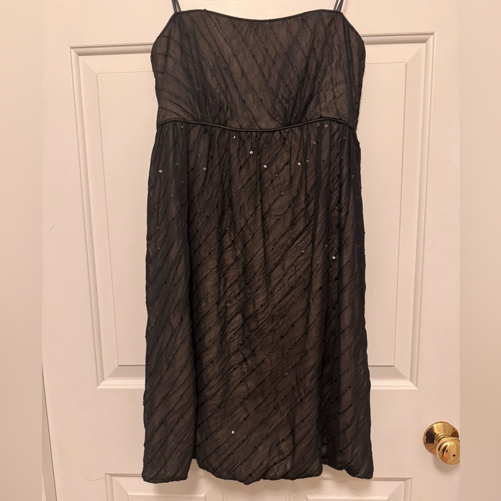 ABS Allen Schwartz strapless bubble skirt Little Black Dress (LBD) Size 4